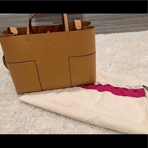 Tory Burch Block T Triple Compartment Handbag
